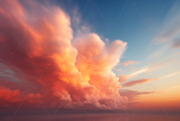 天空中的火烧云