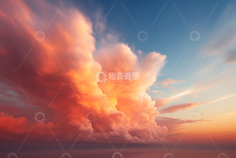 高清大图下载【趣麦麦图】天空中的火烧云