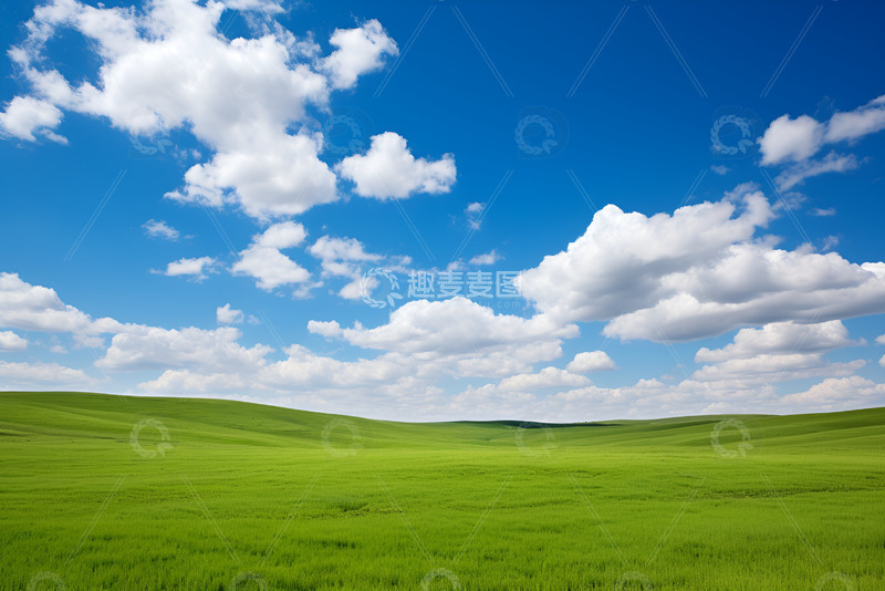 高清大图下载【趣麦麦图】蓝天白云大草原