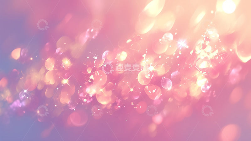 高清大图下载【趣麦麦图】浪漫星光粉色背景