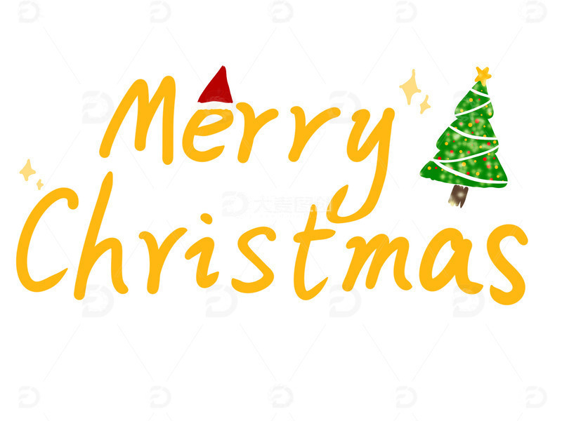 源文件下载【趣麦麦图】圣诞快乐英文字体