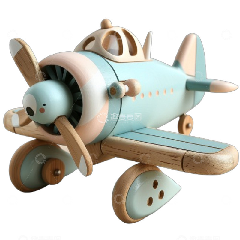 高清大图下载【趣麦麦图】卡通儿童玩具飞机