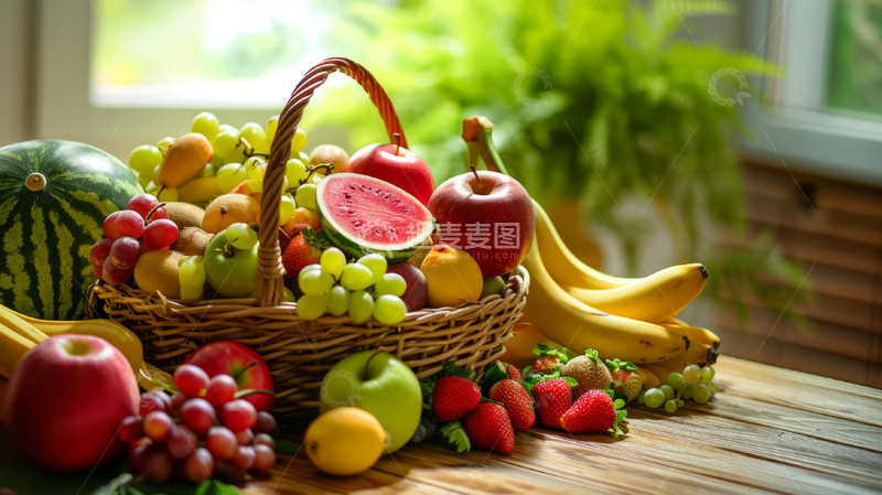 高清大图下载【趣麦麦图】果篮水果苹果葡萄
