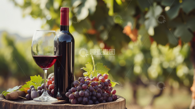 高清大图下载【趣麦麦图】户外葡萄酒广告背景