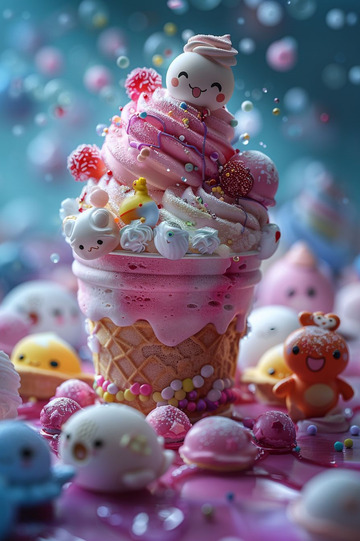 夏日冰淇淋背景图