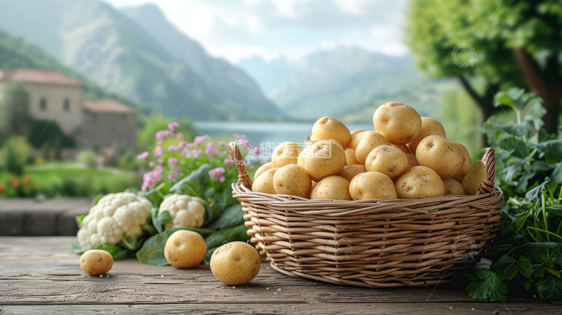 高清大图下载【趣麦麦图】土豆蔬菜背景