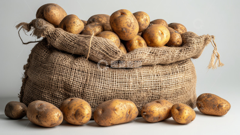 高清大图下载【趣麦麦图】新鲜土豆堆放食材