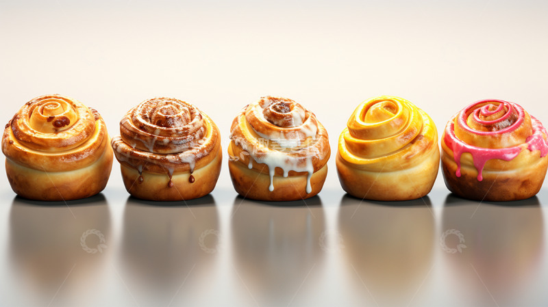 高清大图下载【趣麦麦图】面包奶油食物唯美静物场景