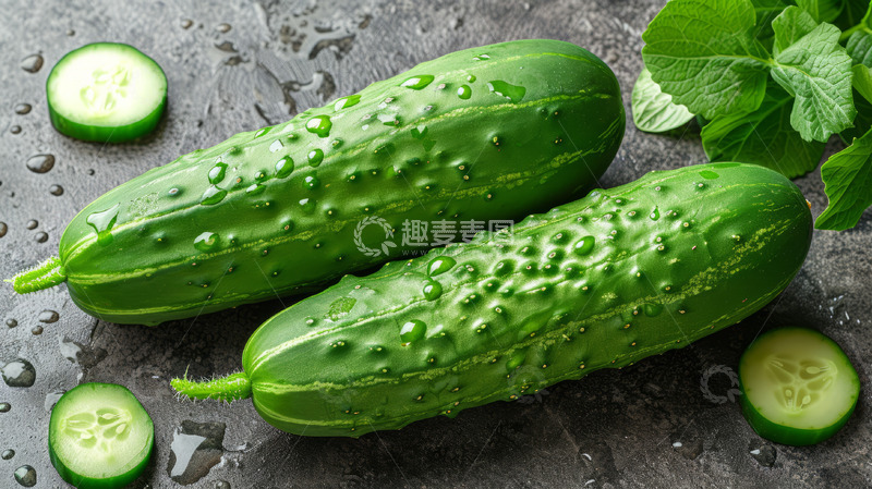 高清大图下载【趣麦麦图】黄瓜蔬果绿色食物