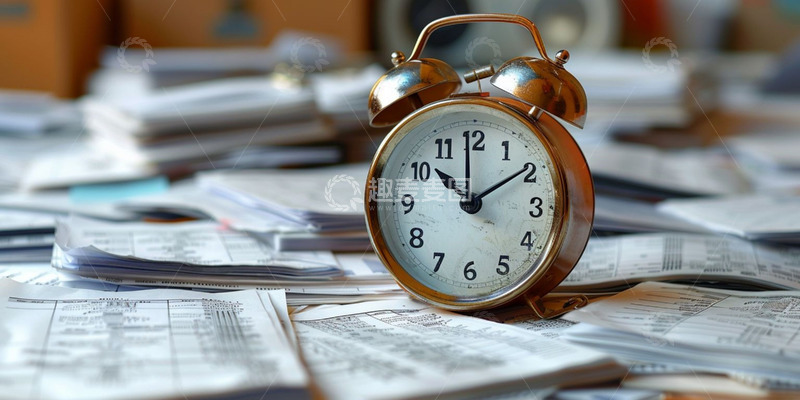 高清大图下载【趣麦麦图】实拍书本上的闹钟