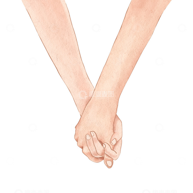 高清大图下载【趣麦麦图】浪漫牵手的夫妻