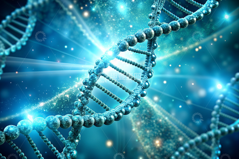 高清大图下载【趣麦麦图】DNA基因蓝色科技医学科学