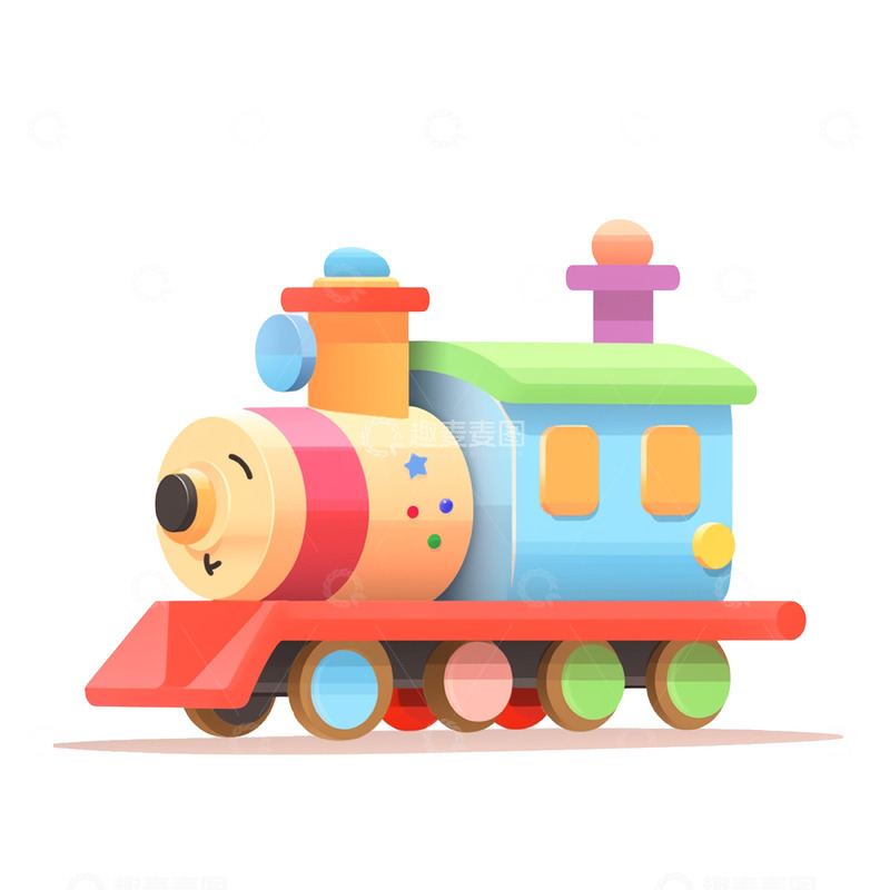 高清大图下载【趣麦麦图】儿童玩具彩色小火车