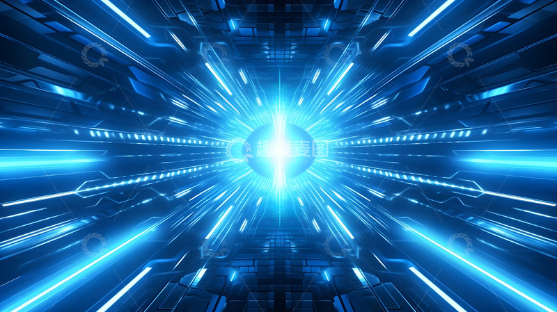 高清大图下载【趣麦麦图】蓝色动态光效炫酷背景