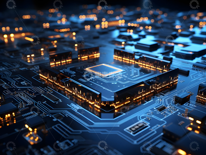 高清大图下载【趣麦麦图】电路板科技智能背景