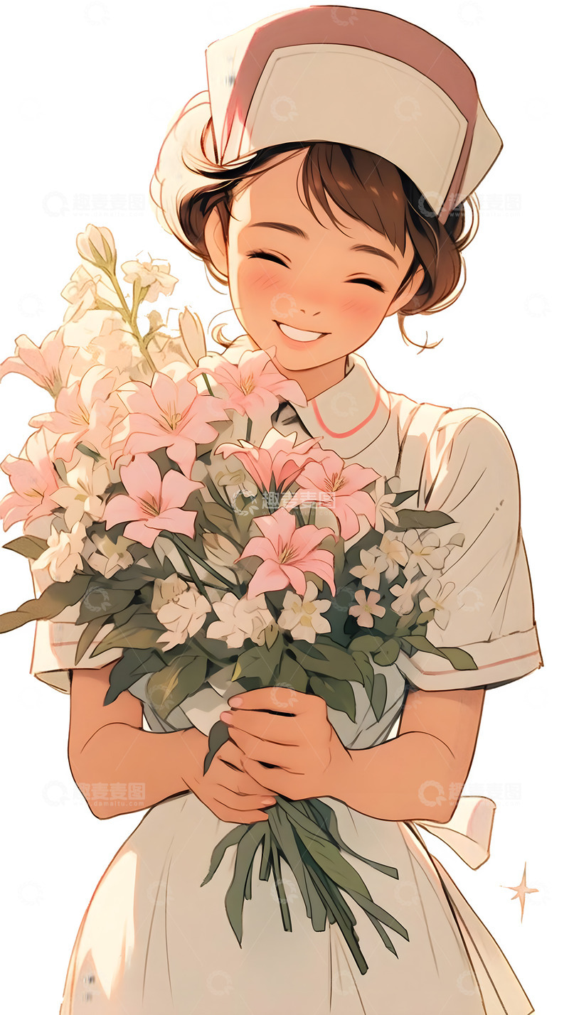 高清大图下载【趣麦麦图】护士职业女性人物