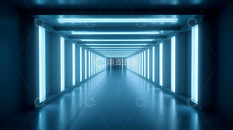 高清大图下载【趣麦麦图】黑暗的地下走廊科技场所