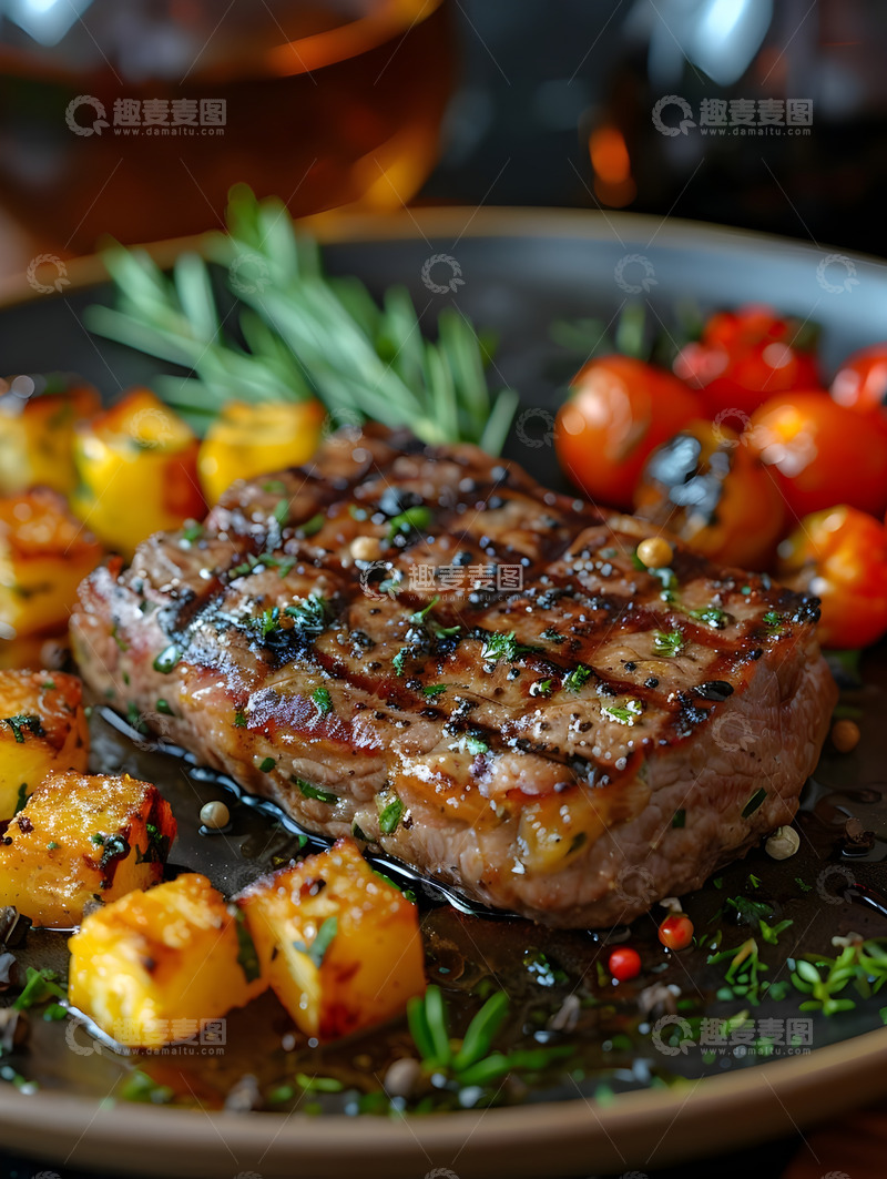 高清大图下载【趣麦麦图】铁板牛排西餐食物