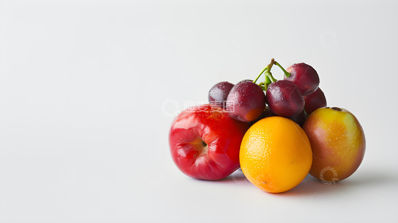 高清大图下载【趣麦麦图】水果静物葡萄苹果橙子场景