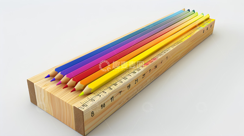 高清大图下载【趣麦麦图】铅笔彩铅渐变静物场景