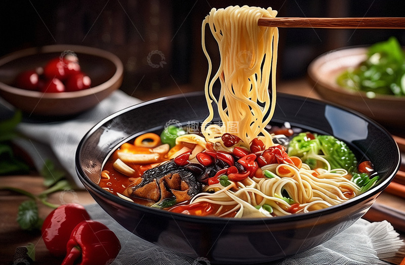 高清大图下载【趣麦麦图】特色美食拌面