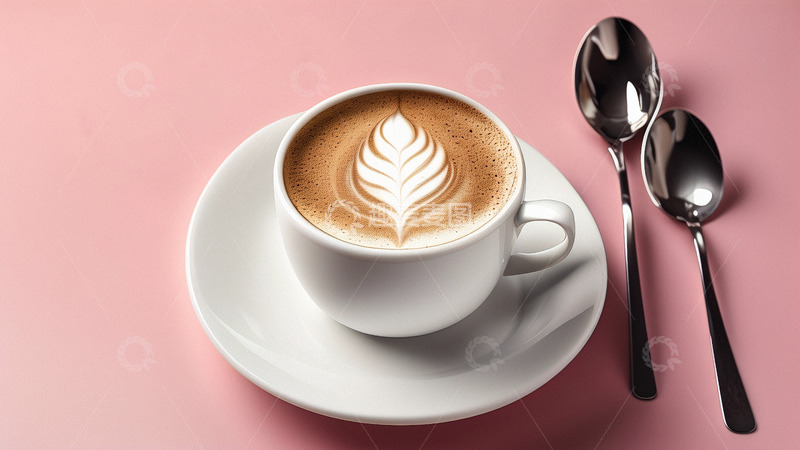 高清大图下载【趣麦麦图】一杯咖啡拿铁咖啡