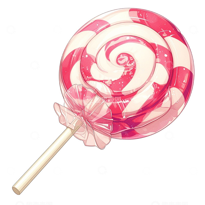 高清大图下载【趣麦麦图】儿童节粉色棒棒糖
