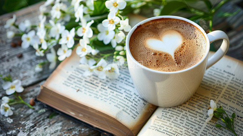 高清大图下载【趣麦麦图】心形咖啡现磨咖啡