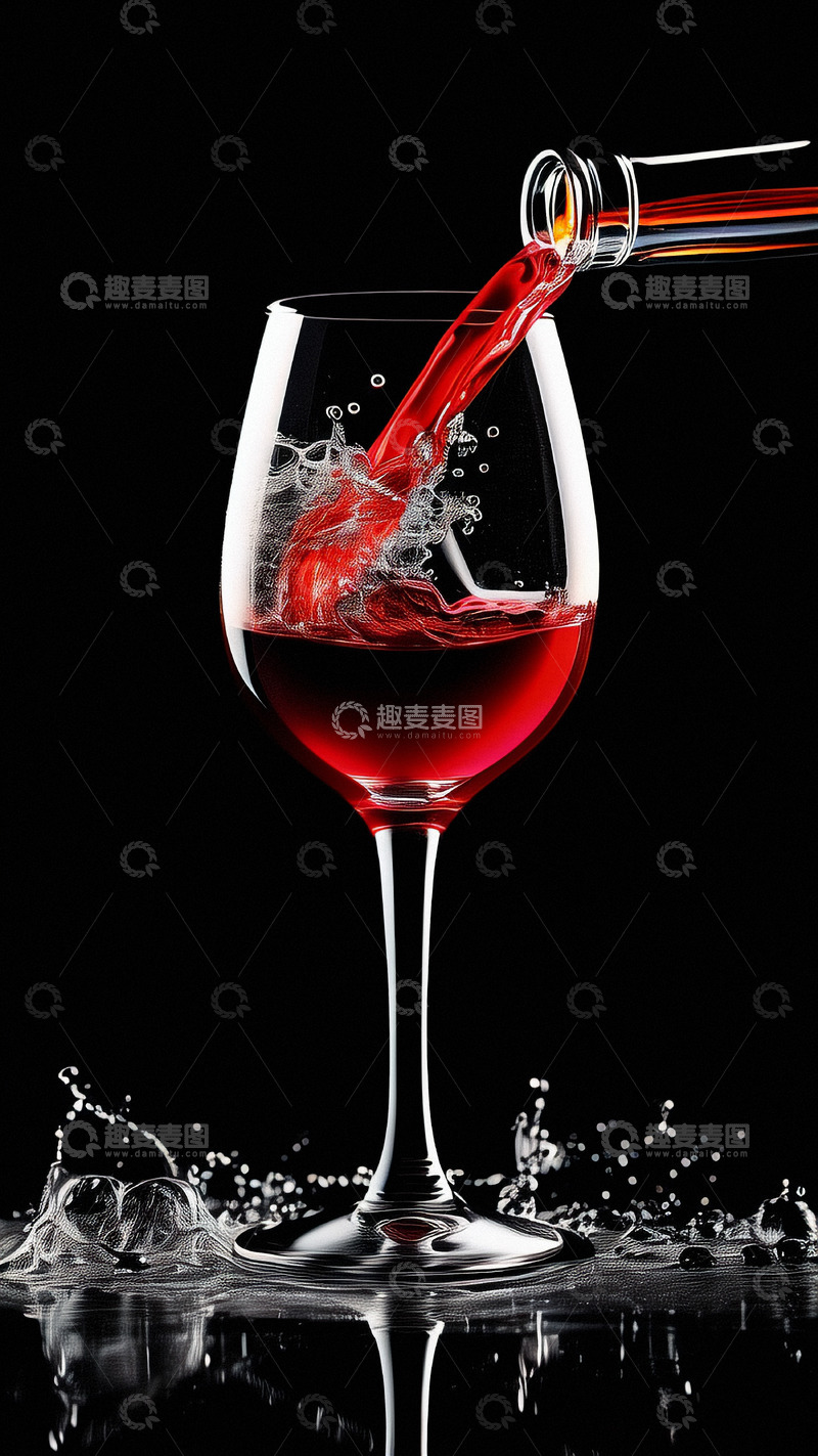 高清大图下载【趣麦麦图】红酒杯葡萄酒