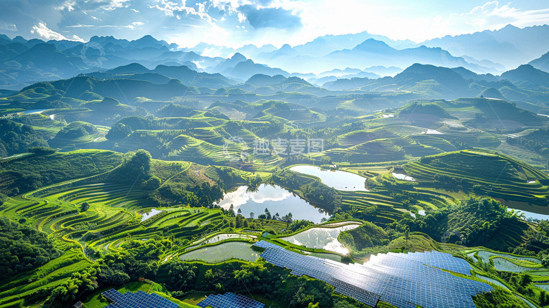 高清大图下载【趣麦麦图】自然景观绿色梯田
