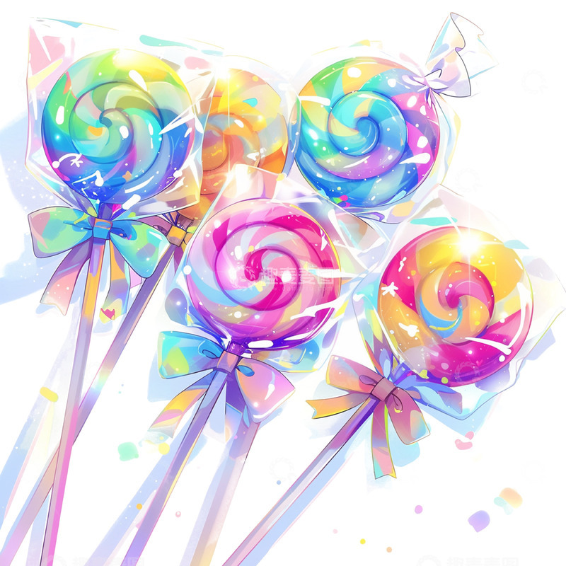 高清大图下载【趣麦麦图】儿童节透明包装袋棒棒糖