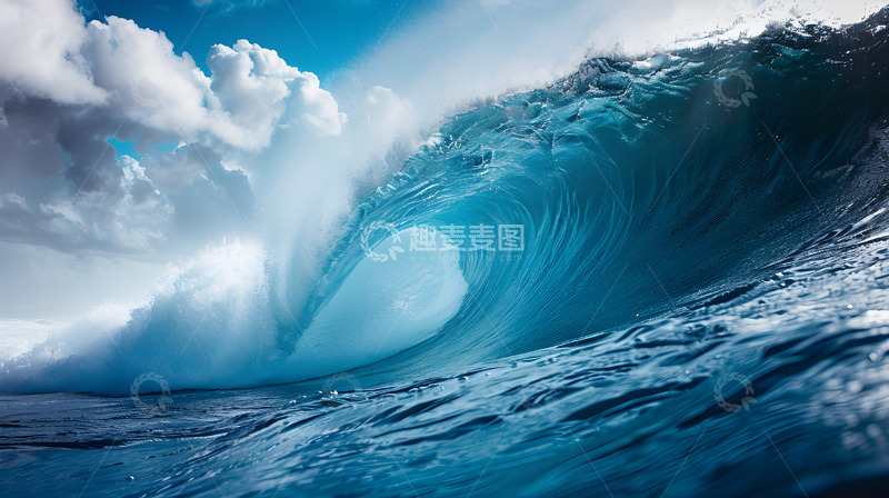 高清大图下载【趣麦麦图】海水海浪波澜壮阔场景