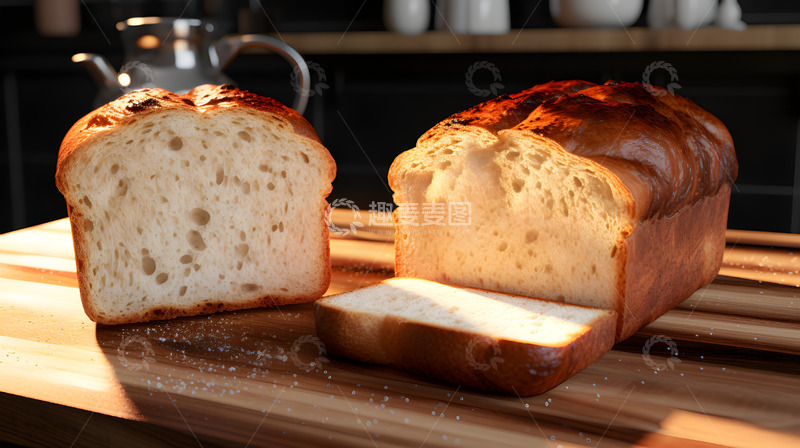 高清大图下载【趣麦麦图】食物美食面包糖霜桌面场景