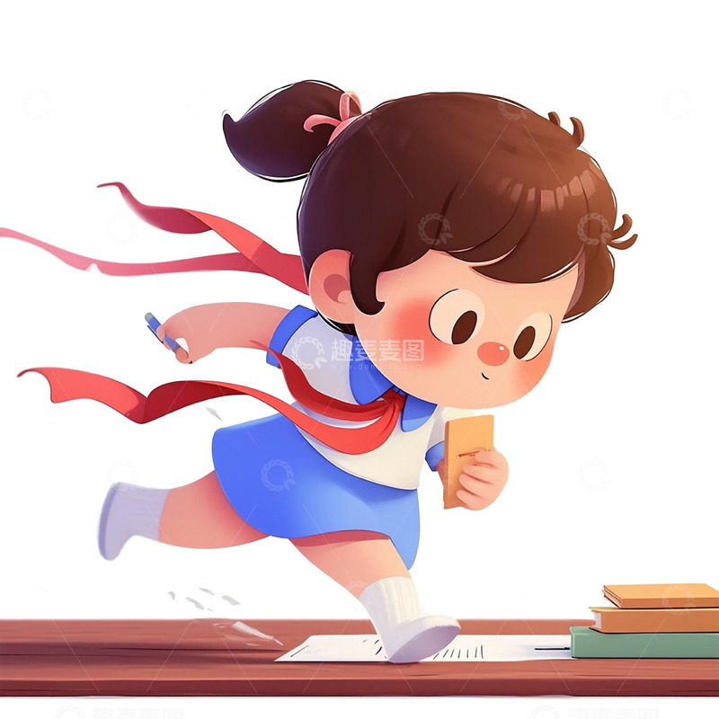 高清大图下载【趣麦麦图】高考学习冲刺女孩