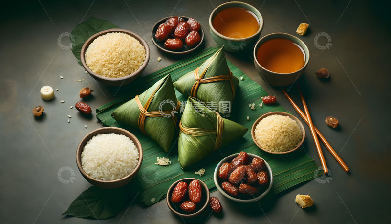 高清大图下载【趣麦麦图】红枣粽子端午节摄影图
