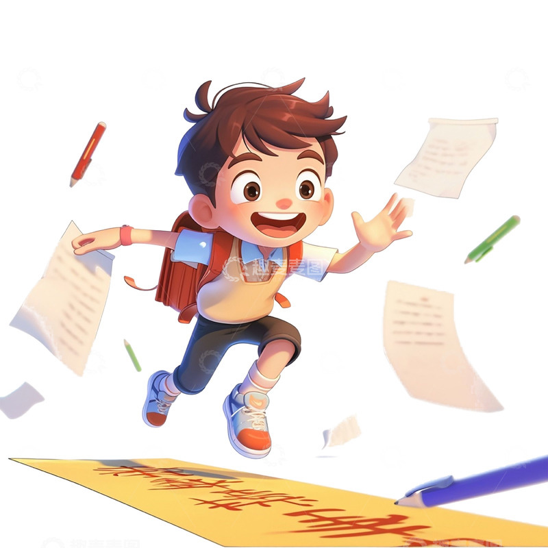 高清大图下载【趣麦麦图】毕业季加油冲刺男孩