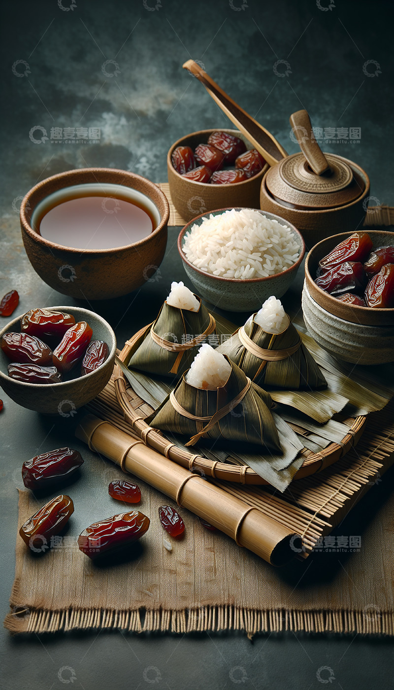 高清大图下载【趣麦麦图】端午美食粽子海报摄影图