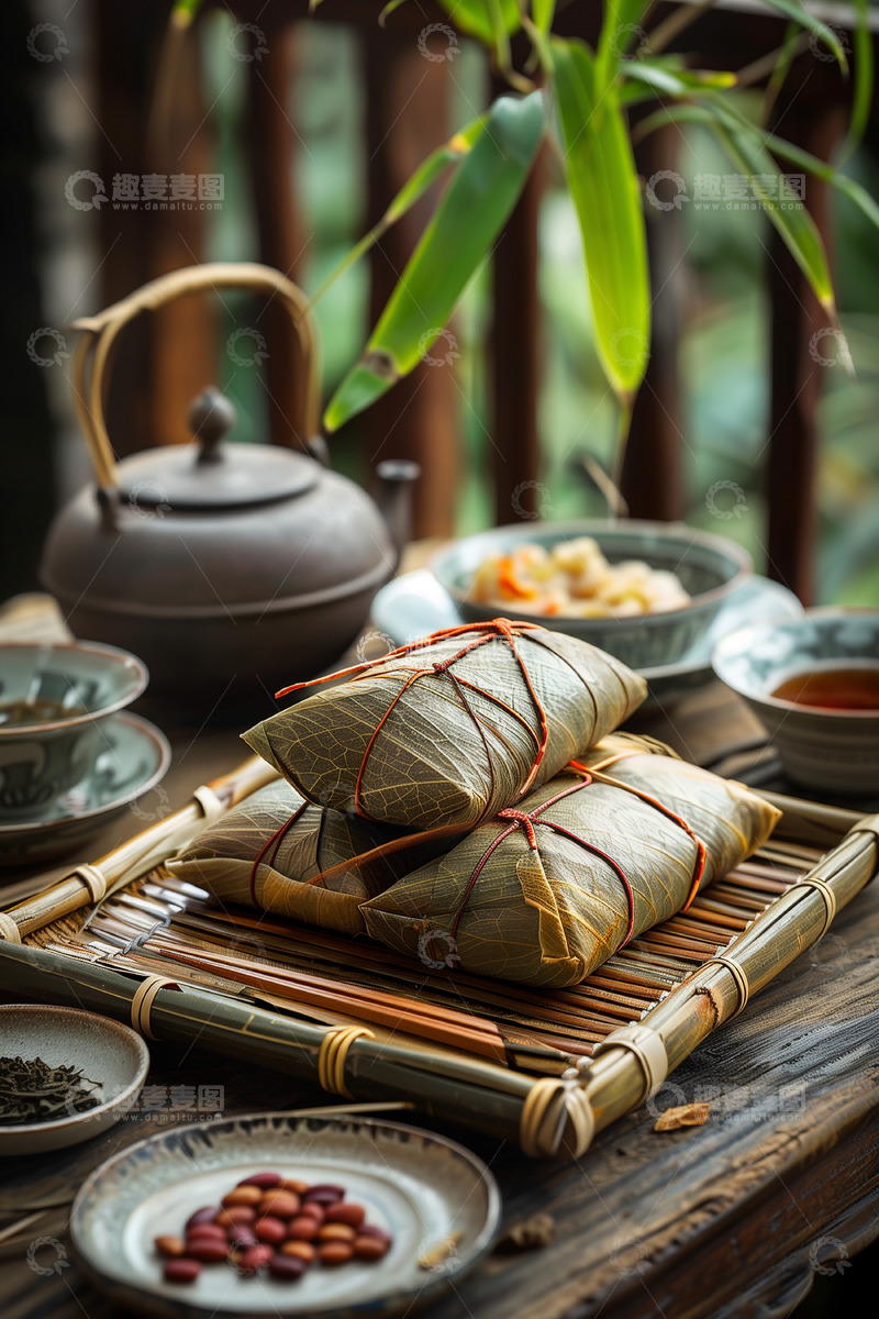 高清大图下载【趣麦麦图】端午粽子AI摄影图素材