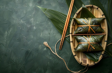 美食粽子摄影图端午粽子