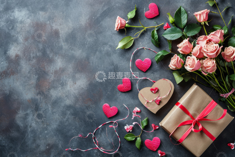 高清大图下载【趣麦麦图】玫瑰花背景banner装饰