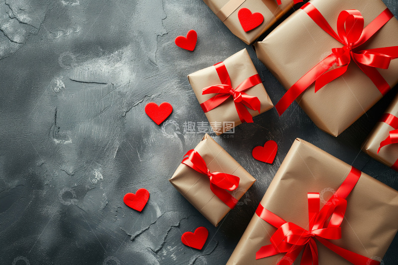 高清大图下载【趣麦麦图】圣诞礼物节日礼盒背景