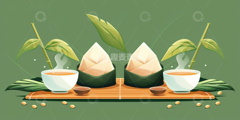 端午节粽子美食背景