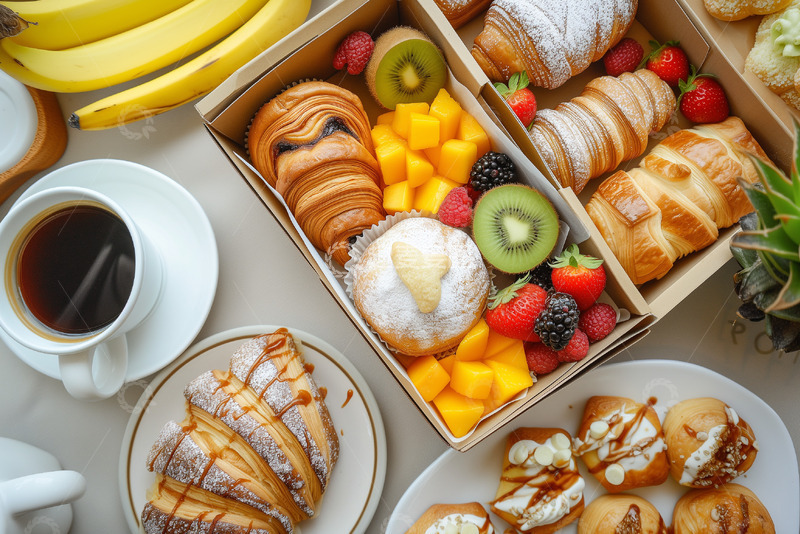 高清大图下载【趣麦麦图】下午茶甜品俯视摄影