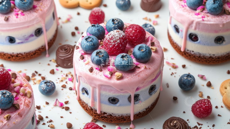 高清大图下载【趣麦麦图】奶酪蓝莓蛋糕