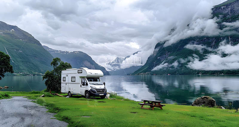 高清大图下载【趣麦麦图】户外房车旅行摄影图