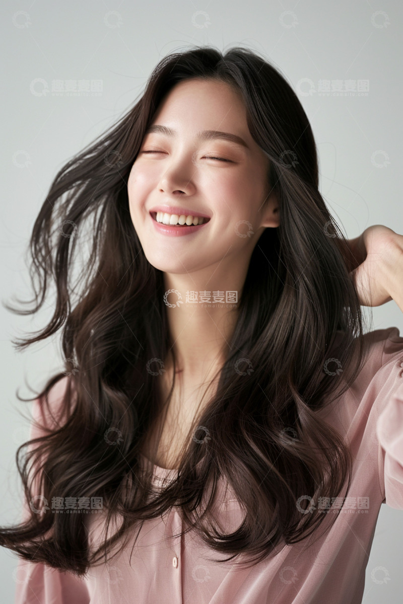 高清大图下载【趣麦麦图】美发模特人物实拍图