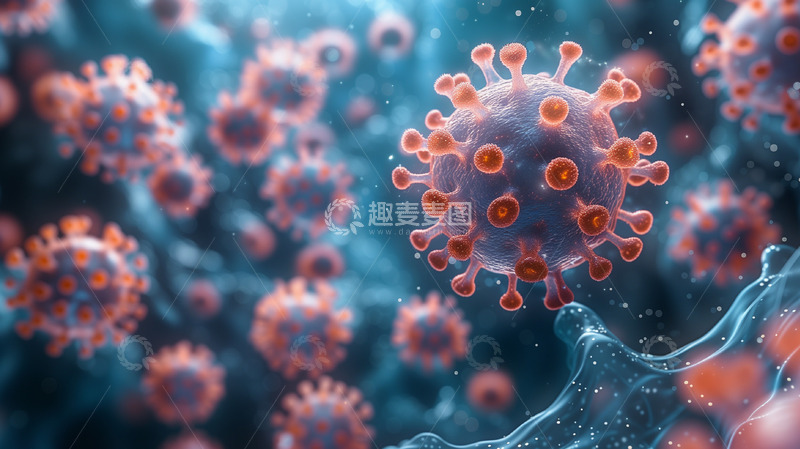 高清大图下载【趣麦麦图】细菌细胞背景图片