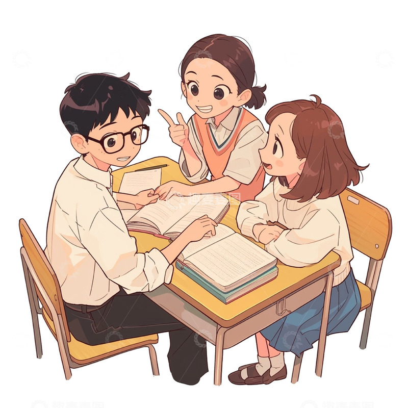 高清大图下载【趣麦麦图】学生时代学校学习