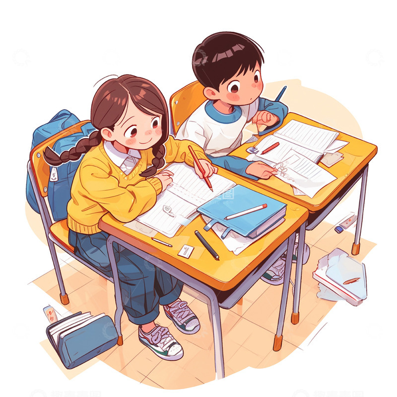 高清大图下载【趣麦麦图】学生时代校园学习