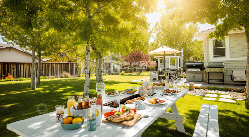 高清大图下载【趣麦麦图】户外郊游野餐背景